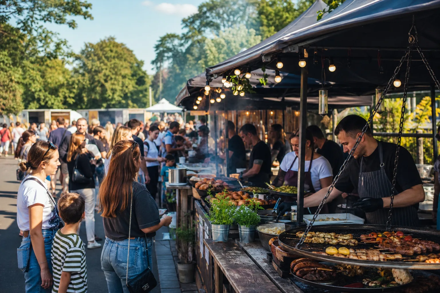 Catering piknikowy w Katowicach — grill, food trucki, bufety plenerowe